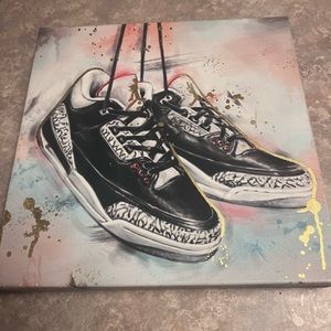 Jordan 3s  painting on canvas